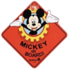 Mickey Mouse Baby On Board Car Sign
