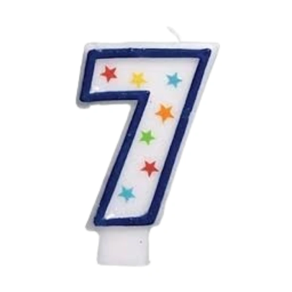 Amscan Number 7 Glitter Star Birthday Candle
