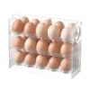 3 Layer Space Saving Flip Up Fridge Egg Holder