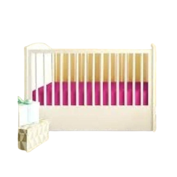 Pink Fitted Cot Bedsheets (Pack Of 2)