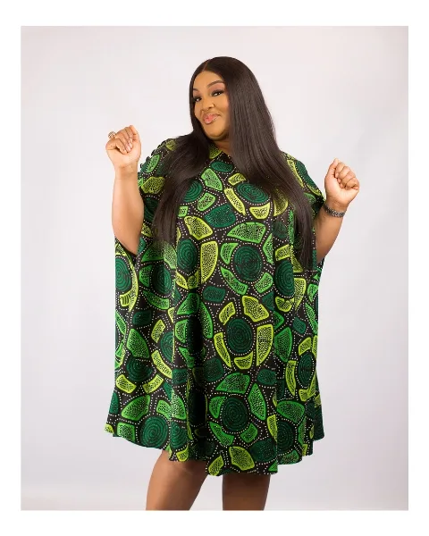 Amaka Dress - Lemon And Green