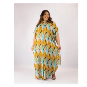 Hallie Shirt Dress Bubu - Gold Mix