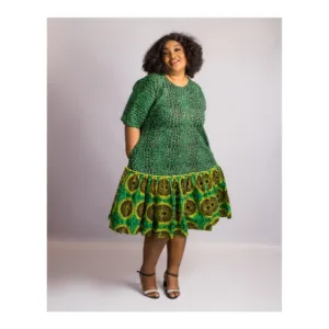 Merry Dress - Sunshine Yellow And Green Mix