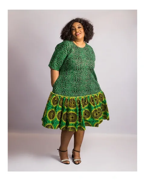 Merry Dress - Sunshine Yellow And Green Mix